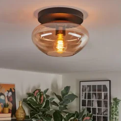 Mertola Plafonnier, Boule lumineuse Ambre, 1 lumière
