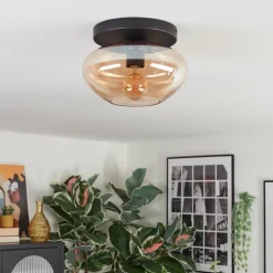 Mertola Plafonnier, Boule lumineuse Ambre, 1 lumière