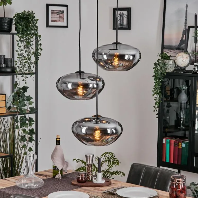 Mertola Suspension, Boule lumineuse Noir, 3 lumières