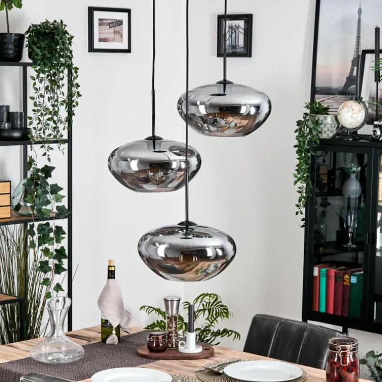 Mertola Suspension, Boule lumineuse Noir, 3 lumières