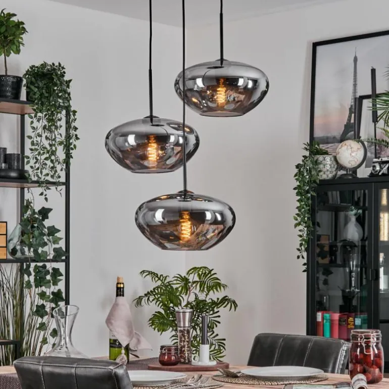 Mertola Suspension, Boule lumineuse Noir, 3 lumières