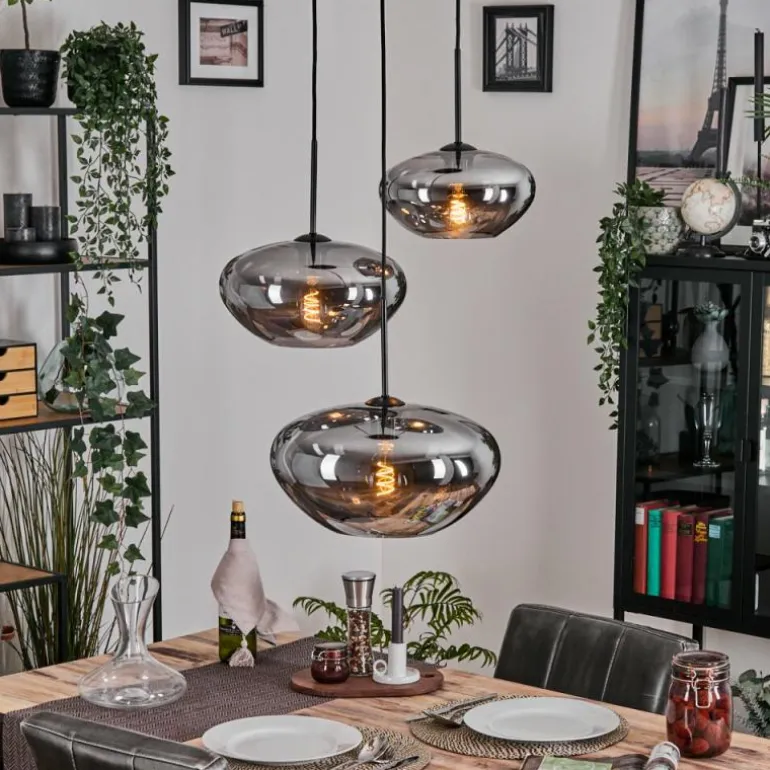 Mertola Suspension, Boule lumineuse Noir, 3 lumières