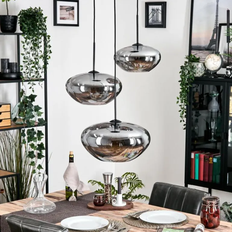 Mertola Suspension, Boule lumineuse Noir, 3 lumières