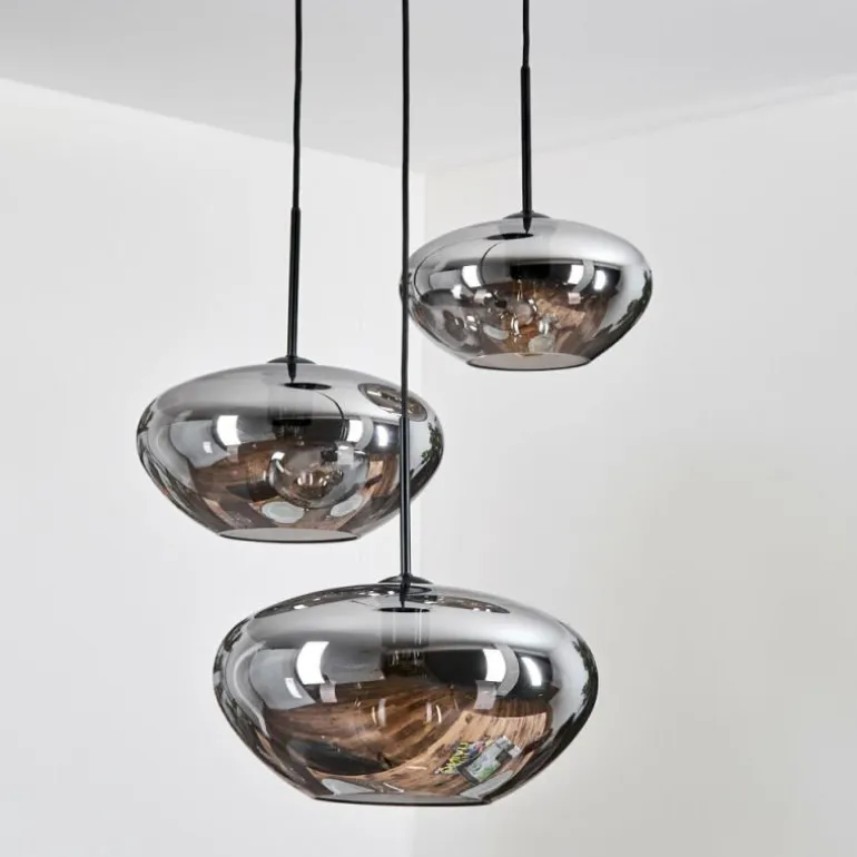 Mertola Suspension, Boule lumineuse Noir, 3 lumières