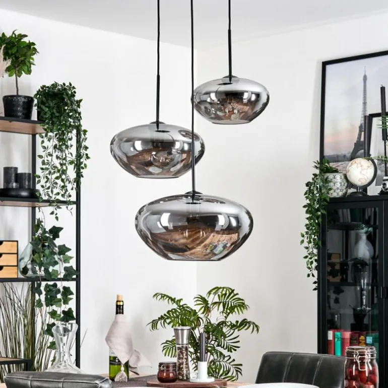 Mertola Suspension, Boule lumineuse Noir, 3 lumières