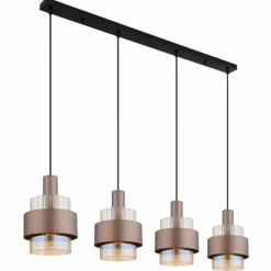 Milley Suspension Luminaires Globo Lighting Noir, 4 lumières