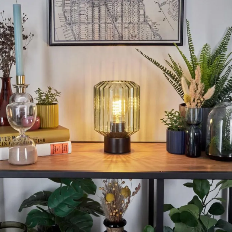 Moruja Lampe à poser Noir, 1 lumière
