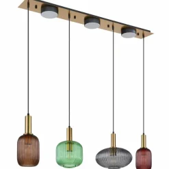 NORMY Suspension Luminaires Globo Lighting Laiton, 4 lumières