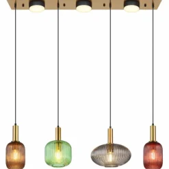 NORMY Suspension Luminaires Globo Lighting Laiton, 4 lumières