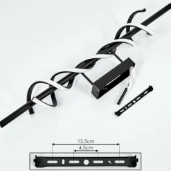 Plafonnier Alvarim LED Noir, 1 lumière
