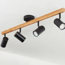 Plafonnier Arbrentin Écru, Noir, 4 lumières