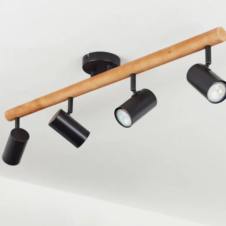 Plafonnier Arbrentin Écru, Noir, 4 lumières