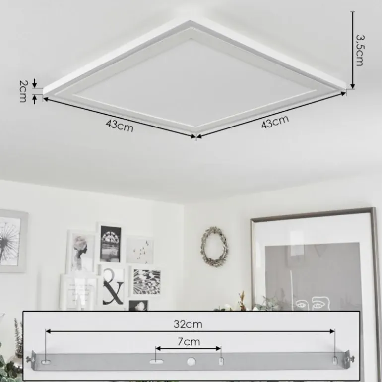 Plafonnier Audrieu LED Blanc, 2 lumières