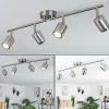 Plafonnier Autilla LED Nickel mat, 4 lumières