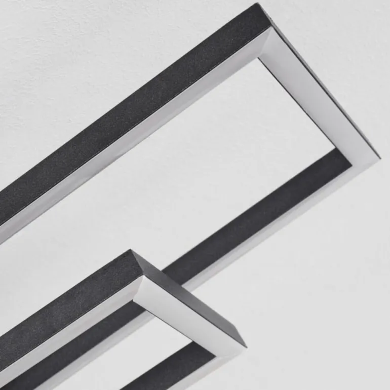 Plafonnier Avelal LED Bois clair, Couleur bois, Noir, 1 lumière
