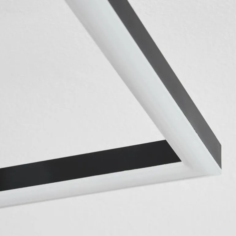 Plafonnier Avelal LED Brun, Couleur bois, Noir, 1 lumière