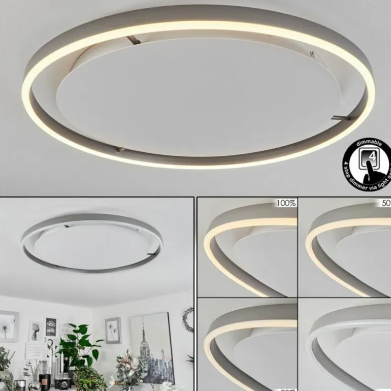 Plafonnier Barril LED Blanc, 1 lumière