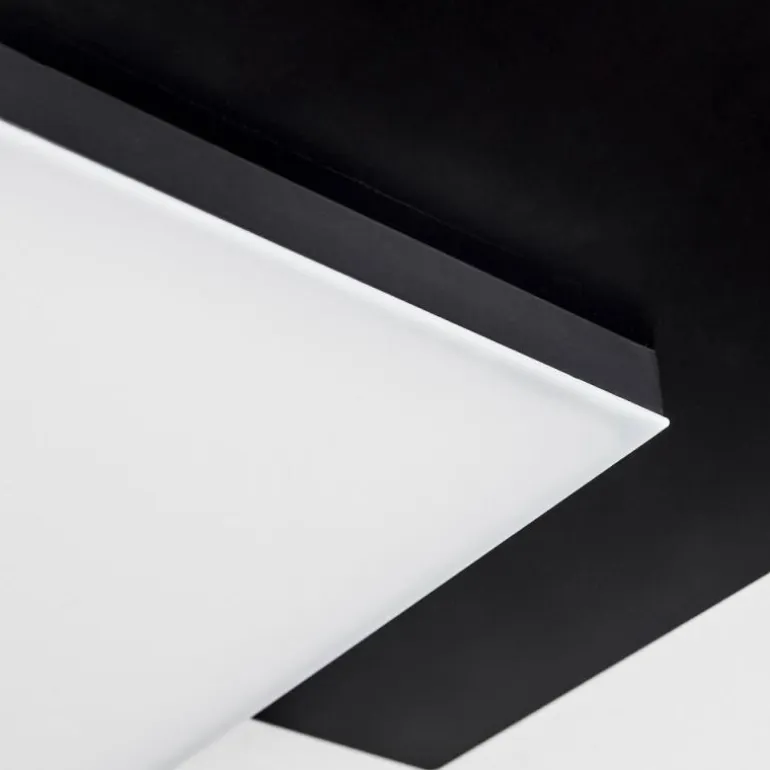 Plafonnier Barullu LED Bois clair, Noir, Blanc, 1 lumière