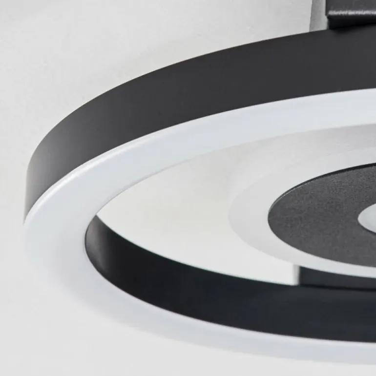 Plafonnier Canhoso LED Noir, 1 lumière