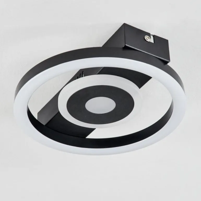 Plafonnier Canhoso LED Noir, 1 lumière
