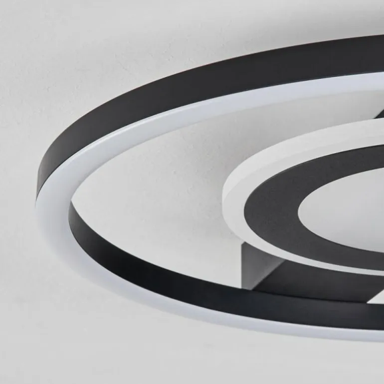 Plafonnier Canhoso LED Noir, 1 lumière