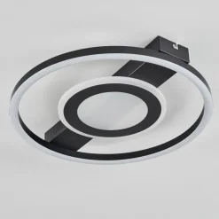 Plafonnier Canhoso LED Noir, 1 lumière