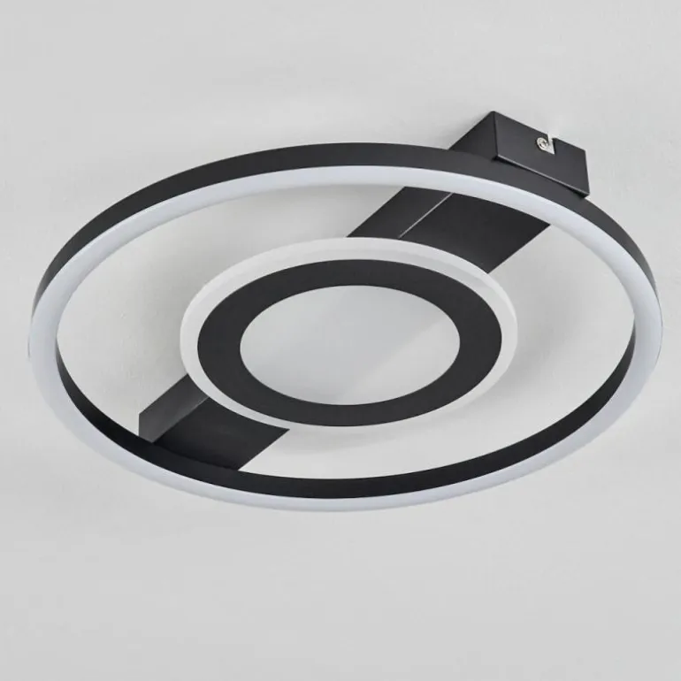 Plafonnier Canhoso LED Noir, 1 lumière