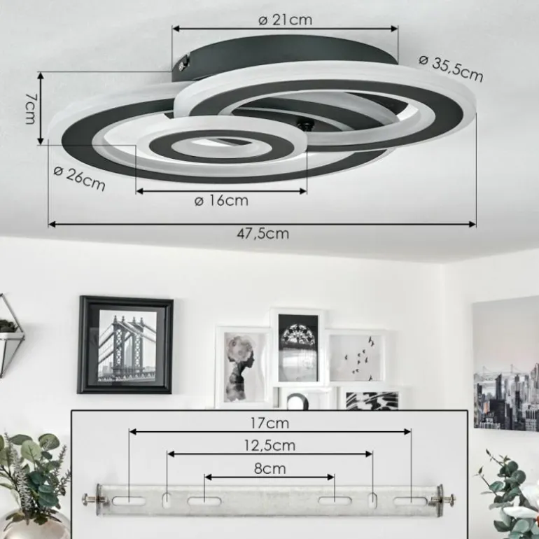 Plafonnier Casaldelo LED Anthracite, 1 lumière