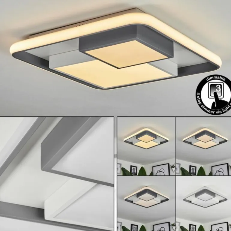 Plafonnier Casqueira LED Gris, Blanc, 1 lumière