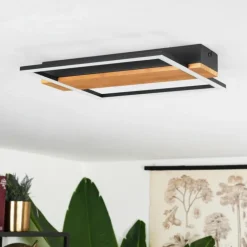 Plafonnier Courceaux LED Écru, Noir, 1 lumière