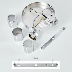 Plafonnier Douarnenez Chrome, 3 lumières