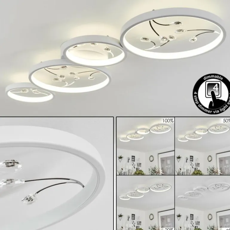 Plafonnier Fombillou LED Blanc, 1 lumière