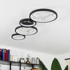 Plafonnier Fombillou LED Noir, 1 lumière