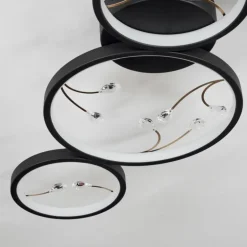 Plafonnier Fombillou LED Noir, 1 lumière
