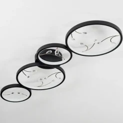 Plafonnier Fombillou LED Noir, 1 lumière