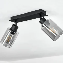 Plafonnier Hunouri Noir, 2 lumières
