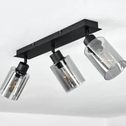 Plafonnier Hunouri Noir, 3 lumières