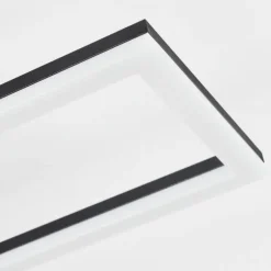 Plafonnier Hyacinthe LED Noir, 1 lumière, Télécommandes