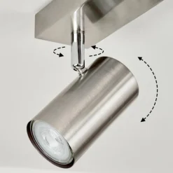 Plafonnier Javel Nickel mat, 6 lumières