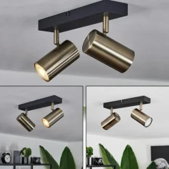 Plafonnier Javel Noir, 2 lumières