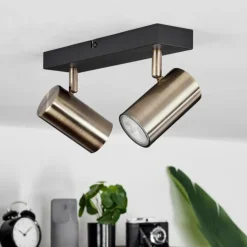 Plafonnier Javel Noir, 2 lumières