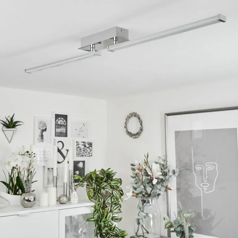 Plafonnier Kudus LED Chrome, 1 lumière