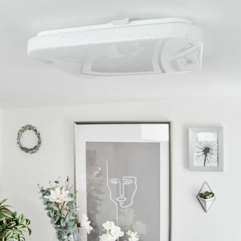 Plafonnier Melres LED Blanc, 1 lumière
