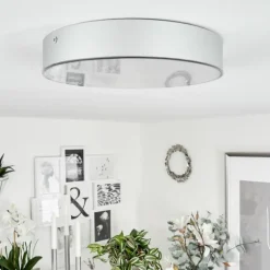 Plafonnier Mentque LED Argenté, 1 lumière