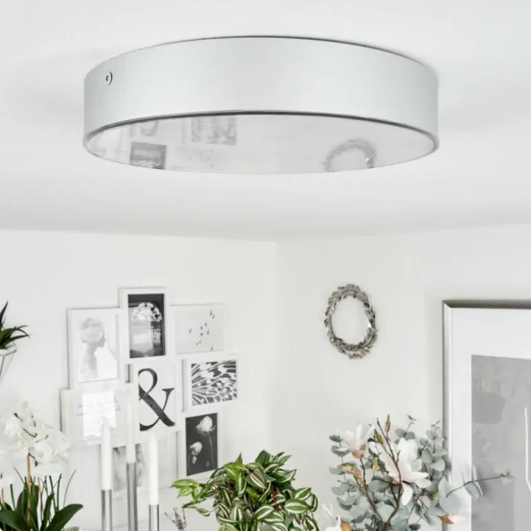 Plafonnier Mentque LED Argenté, 1 lumière