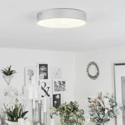 Plafonnier Mentque LED Argenté, 1 lumière