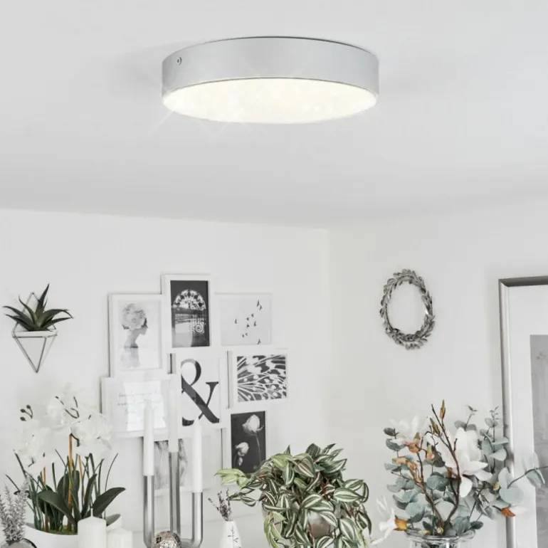 Plafonnier Mentque LED Argenté, 1 lumière