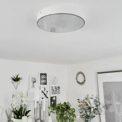 Plafonnier Mentque LED Blanc, 1 lumière
