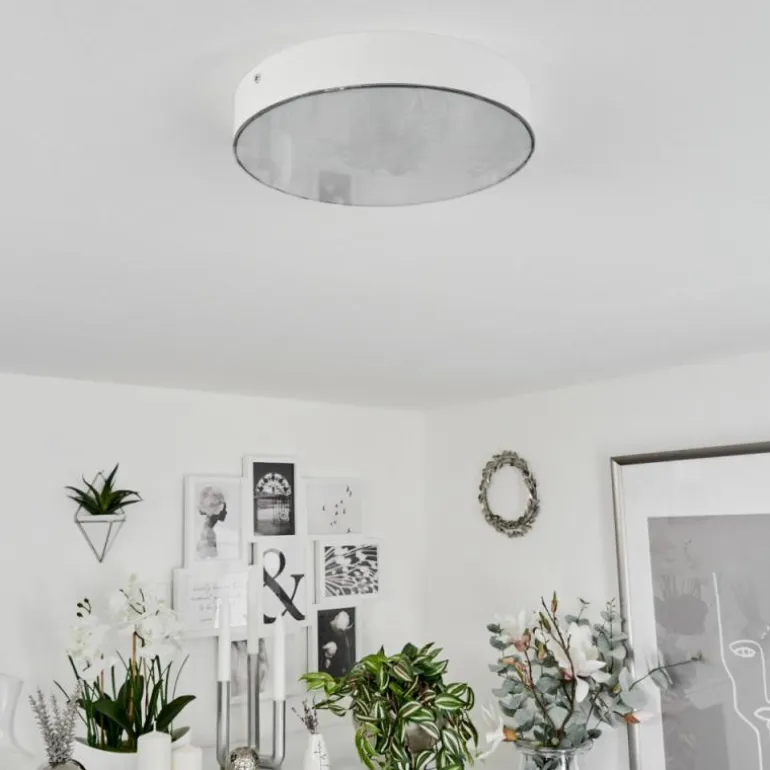 Plafonnier Mentque LED Blanc, 1 lumière