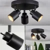 Plafonnier Nestavel LED Noir, 3 lumières
